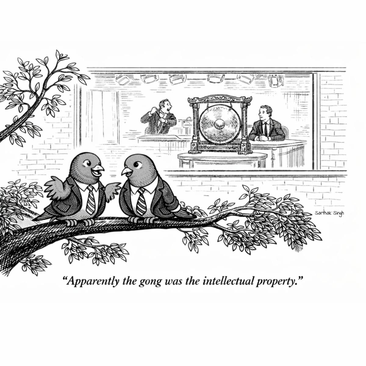 The signed editorial cartoon published with this post — the second argument, drawn.