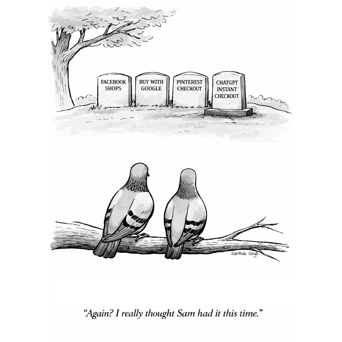 The signed editorial cartoon published with this post — the second argument, drawn.